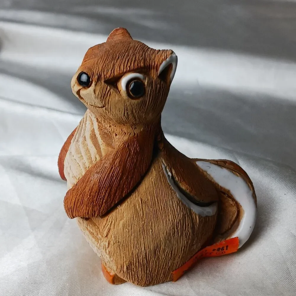 Vintage Artesania Rinconada Art Pottery Hand Crafted Clay Figurine-CHIPMUNK